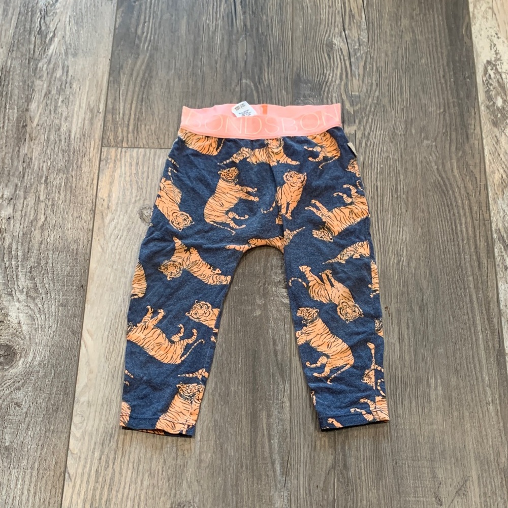 Bonds Kids Tiger Print Bottoms - Orange and Blue